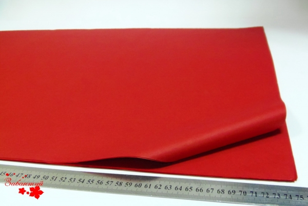 Папиросная бумага тишью 50*75 см. Цвет: красный китаец (код 1861)
























