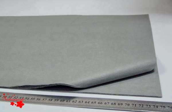 100 листов бумаги тишью серого цвета 50х75 см код 430









