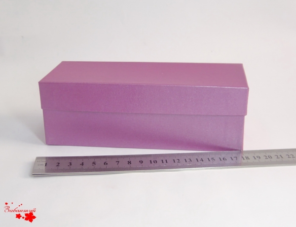 Подарочная коробка. Цвет: фиолетовый. Размер: 17*8*6 см




